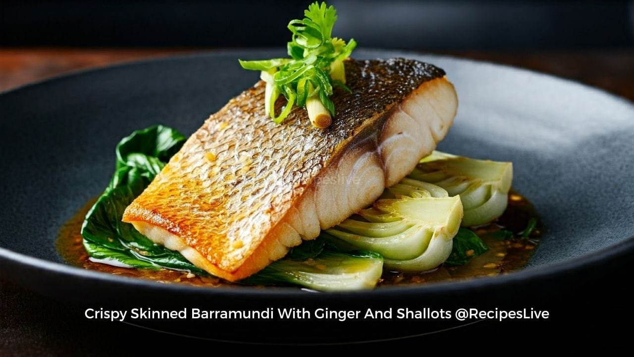 Lemongrass and Ginger Grilled Barramundi with Bok Choy